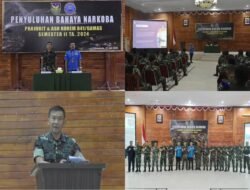 Cegah Penyalahgunaan Narkoba, Korem 041/Gamas Ikuti Penyuluhan P4GN