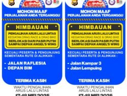 Event Drag Race And Bike di Jalur Pantai Pasir Putih, Ini Pengalihan Arus Lalu Lintasnya