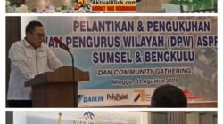 Pelantikan Ketua Dewan Pimpinan Wilayah  (DPW) ASPRUMNAS Provinsi Bengkulu