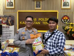 Pererat Kemitraan, Polda Kalteng Bagikan Paket Sembako untuk Insan Pers