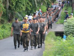 Brigjen TNI Jatmiko Aryanto, Memimpin Jalan Santai Bersama Personel Korem 041/Gamas di Pantai Panjang Pasir Putih