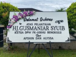 Selamat kepada Hj Gusmaiar Syuib, Ketua DPW FK KBIHU Bengkulu yang Baru Dilantik
