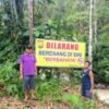 Polsek Lebong Utara Pasang Spanduk Himbauan di Sungai Tik Maceak, Cegah Kejadian Serupa Terulang