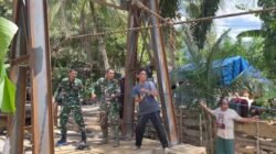 Sinergi TNI dan Rakyat: Pembangunan Jembatan Gantung Pagaruyung Masuki Tahap Krusial