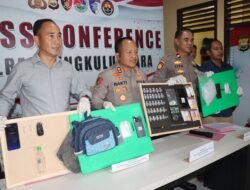 Polres Bengkulu Utara Gelar Press Release Pengungkapan Kasus Narkoba, Amankan 4 Tersangka Dan 17 Gram Sabu