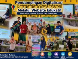Pendampingan Digitalisasi Permainan Tradisional Melalui Website Edukatif Tingkatkan Literasi Budaya dan Kewargaan Guru SD Negeri 08 Desa Rindu Hati